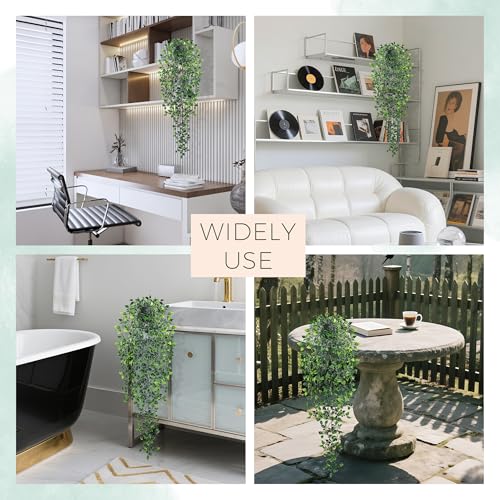 Der Rose 34'' Fake Hanging Plants Artificial Potted Mandala Vine Plants Indoor and Outdoor for Office Home Living Room Bathroom Wall Shelf Decor (1Pack) - size: 34"-Fake Mandala