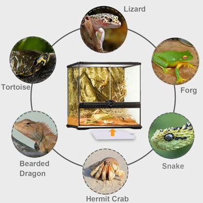 Aiicioo Reptile Heating Pad - Hermit Crab Heater Heat Mat for Reptiles Snake Lizard Terrarium 16 Watt - size: 8" X 12"(16W)