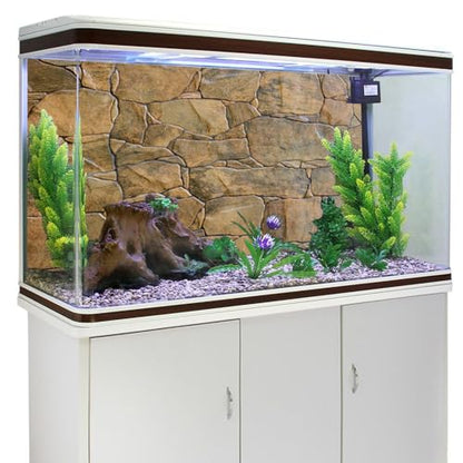 AWERT Stone Aquarium Background Rocky Fish Tank Background Rock Terrarium Background 72x24 inches Durable Polyester Background - size: 72x24in/180x60cm