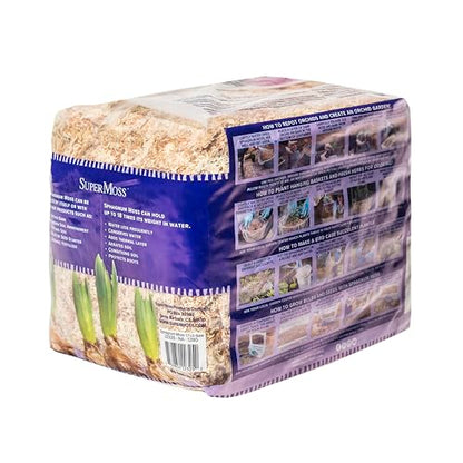 SuperMoss (22325) Orchid Sphagnum Moss Dried, Natural, 1 Pound Mini Bale - size: 1.1 lbs, style: Mini Bale