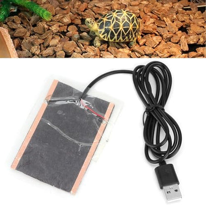USB Reptile Carbon Fiber Heating Film, Bending Constant Temperature Heating Pad for Tortoise Snake Lizard Gecko Hermit Crab Turtle Amphibians