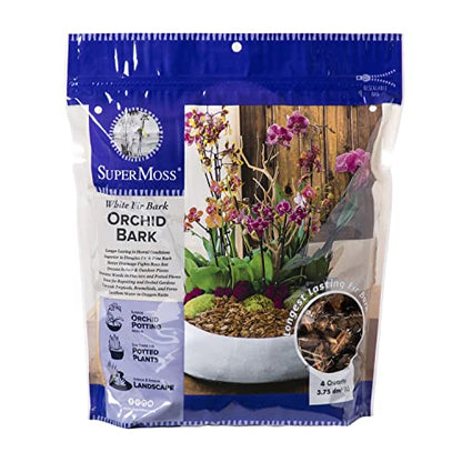 SuperMoss (23114) Orchid Potting Bark,Natural,4 quarts,(Pack of 8) - size: 200 Cu. In., style: Natural