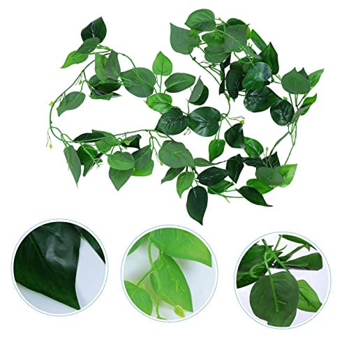 ORFOFE Reptile Terrarium Plant Reptile Landscape Pet Cage Decor with Suction Cups