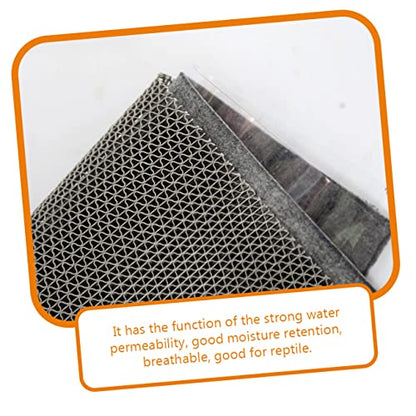 Reptile Carpet Mat Terrarium Liner for Bearded Dragons Tortoises and Lizards Durable Washable Substrate for Cleaner and Comfortable Habitat Gray