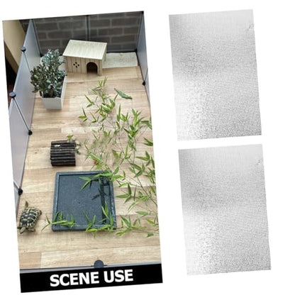 ORFOFE 2pcs Reptile Heating Pad Waterproof Reflective Heat Mat for Terrarium Use with 38w Power Suitable for Snake Gecko Frog Turtle Pet Winter Warmth