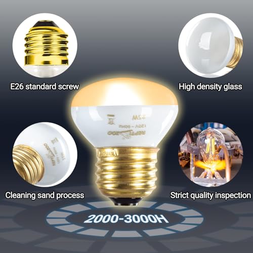 REPTI ZOO 25W Upgraded Nano Reptile Daylight Basking Spot Heat Lamp Bulb 2 Pack, UVA Full Spectrum Sun Light Daytime Heating Lamp for Reptile