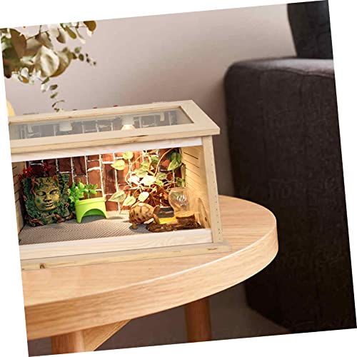 Toddmomy Waterproof Moisture-Proof Reptile Cage Mat 3-in-1 Turtle Lizard Carpet Substrate Liner for Terrarium for Snakes Bearded Dragons and Tortoises