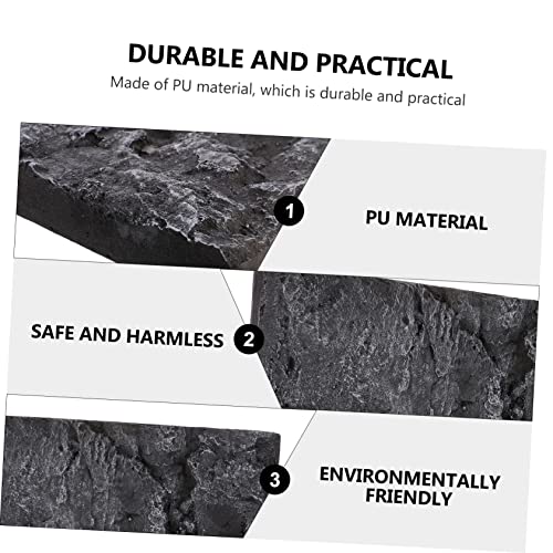 Baluue 3D Rock Terrarium Background, 12" x 18" PU Material Reptile Tank Background Decor for Lizard Bearded Dragon Gecko Spider Chameleon Rock Terrarium Panel