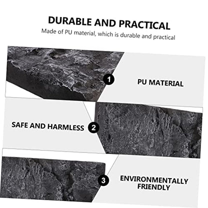 Baluue 3D Rock Terrarium Background, 12" x 18" PU Material Reptile Tank Background Decor for Lizard Bearded Dragon Gecko Spider Chameleon Rock Terrarium Panel