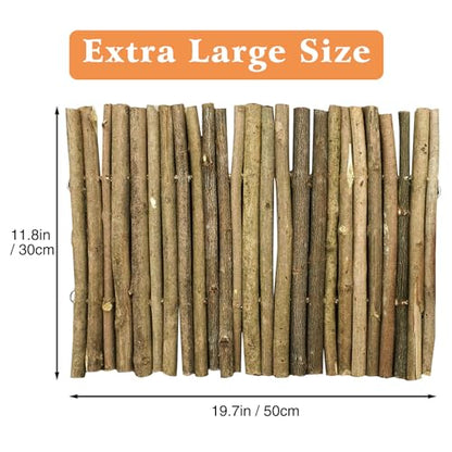 Hamiledyi Extra Large Wooden Reptile Hideout Bearded Dragon Bendy Bridge Climbing Ladder Hiding Hut Reptiles Hide Cave Habitat Decor for Lizards Gecko Spiders Snakes Tortoise(XL:20" x 11.8")