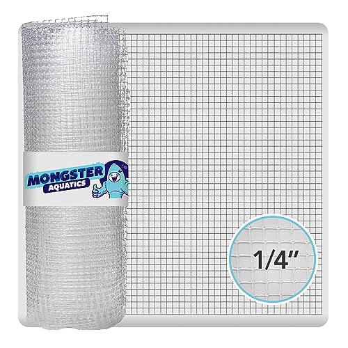 Clear Mesh Netting Material - 4'x5' - Plastic Mesh Screen Netting for Fish Aquarium Screen Top Cover - Aquarium Top - Aquarium Screen (4' x 5')