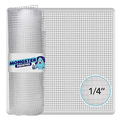 Clear Mesh Netting Material - 4'x5' - Plastic Mesh Screen Netting for Fish Aquarium Screen Top Cover - Aquarium Top - Aquarium Screen (4' x 5')