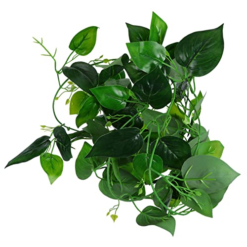 ORFOFE Reptile Terrarium Plant Reptile Landscape Pet Cage Decor with Suction Cups