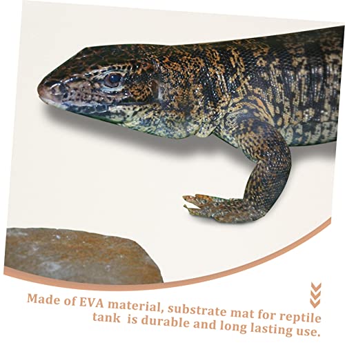 BESPORTBLE Reptile Carpet Mat for Bearded Dragon Leopard Gecko Lizard and Snake and Shape Terrarium Substrate Liner Easy to Cut Washable for Reptile Habitats
