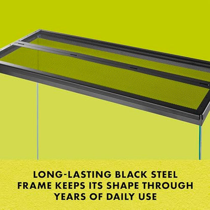 Zilla Pet Reptile Terrarium Fresh Air Screen Cover with Center Hinge 24" x 12" - size: 25.6"L x 13.8"W x 1.8"H