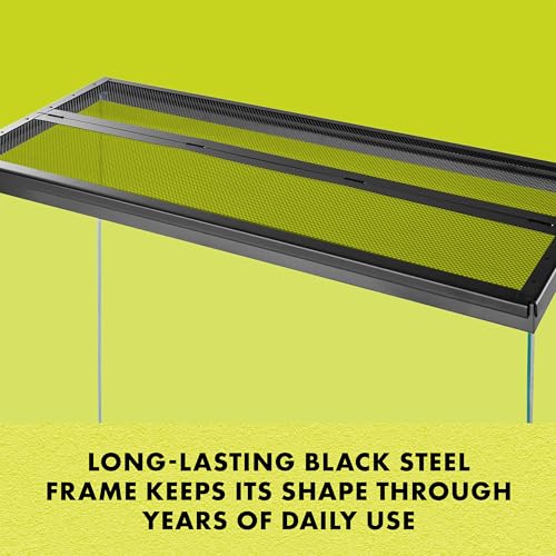 Zilla Pet Reptile Terrarium Fresh Air Screen Cover with Center Hinge 20" x 10" - size: 20" x 10"