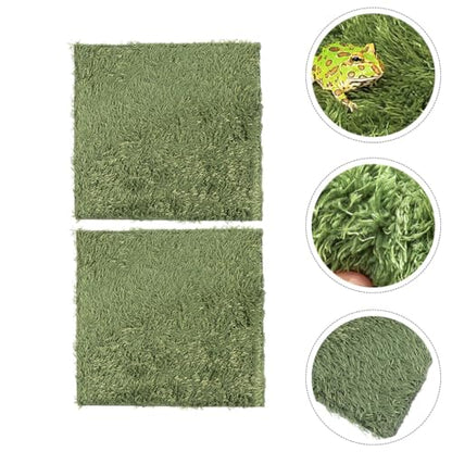 Abaodam 2Pcs Looking Reptile Moss Carpets Absorbent Mats for Climbing Pets Non Abrasive Comfortable for Reptiles for Terrariums and Habitats