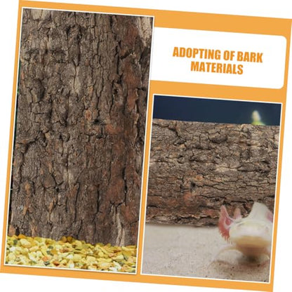 Sosoport 3pcs Reptile Bark Backdrop for Fish Tank Terrarium Background and Reusable Wall Decor for Amphibians and Reptiles