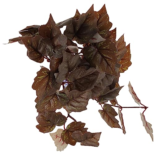 POPETPOP Terrarium Container Plants Habitats Leaves Hanging Terrarium Plant Vines with Suction Cups for Turtle Beared Dragon Hermit Crab Lizards Geckos Snake