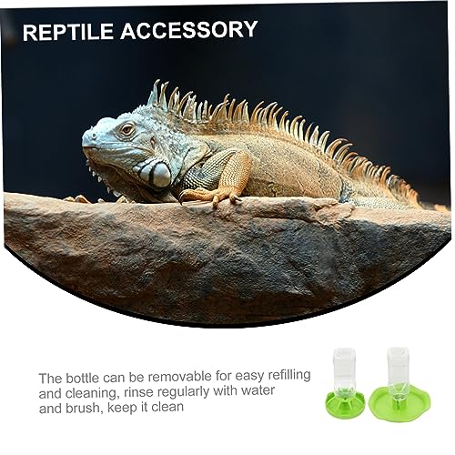 YARNOW 2sets Turtle Accessories for Tank Reptile Food Bowls Water Drinking Plates Pet Water Feeder