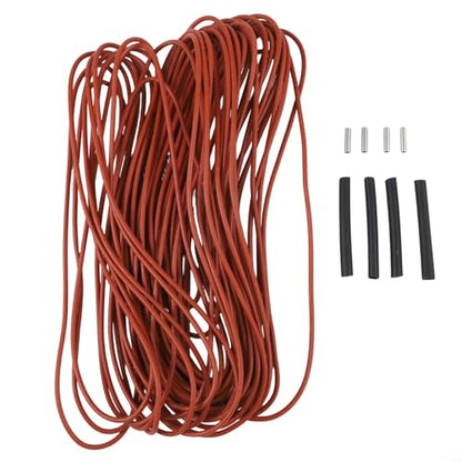 Carbon Fiber Heating Wire, Silicone Infrared Heating Cable, 12K 33 Ohm/M, Far Infrared 8-18UM, 200C Heat Resistant, Red Electric Floor Warmth(20 m) - size: 20 m