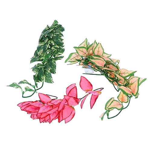 DOITOOL 6pcs Bendable Vine Artificial Jungle Vines for Reptile Habitats Realistic Simulation Plant Rattan for Lizards and Geckos Flexible Climbing Plants for Terrariums