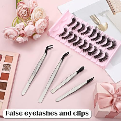 Zelphvt 4 PCS Tweezers with Rubber Tips Rubber Tipped Tweezers Set PVC Coated Long Bent & Flat &Straight Tip Tweezer for Crafting Stamps Beads Jewelry Tools