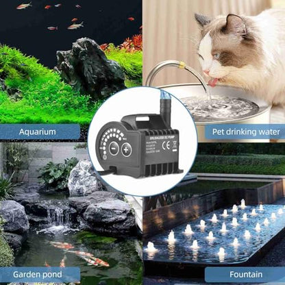 6.5W Electric with 8 Adjustable Levels, 7.2ft Lift Height, 5V USB Mini Fountain Pump for Aquarium, Fountain, Cooling (QR75L) - color: Qr75l
