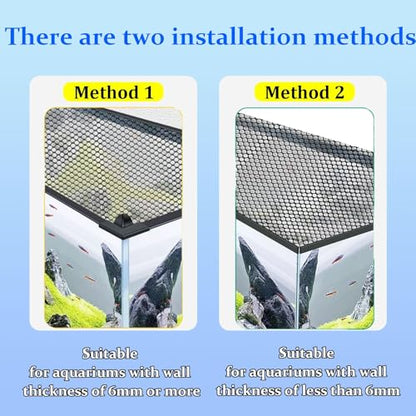 DIY Magnetic Fish Aquarium Anti-Jumping net Cover, Mesh Terrarium lid Aquarium Hood, Reptiles from Jumping Out