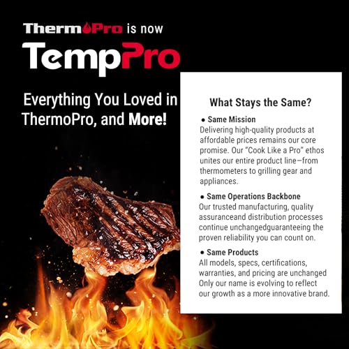 TempPro TP829 1000ft Wireless Meat Thermometer Digital for Grilling and Smoking, 4 Meat Probes Grill Thermometer for Outside Grill, Thermometer Cooking Gift for Dad Him Husband (Previously ThermoPro) - size: Four Probes