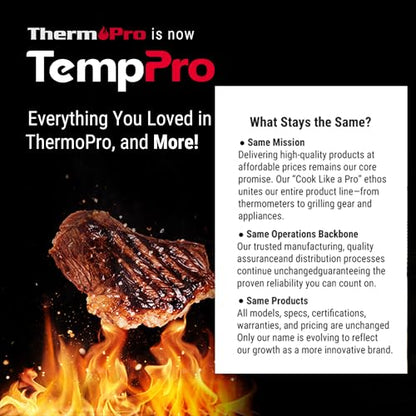 TempPro TP829 1000ft Wireless Meat Thermometer Digital for Grilling and Smoking, 4 Meat Probes Grill Thermometer for Outside Grill, Thermometer Cooking Gift for Dad Him Husband (Previously ThermoPro) - size: Four Probes