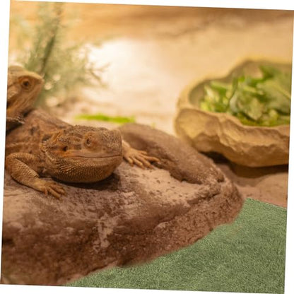 Abaodam Reptile Terrarium Carpet Mat Reusable Fake Moss Bedding for Snakes Lizards Turtles Moisture Retaining Substrate for Climbing Pets Reptile Accessory