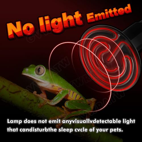 75W Reptile Heat Lamp, Ceramic Heat Emitter (2 Packs 0.25 inch-75mm) - E26 for Terrariums, Turtle, Lizard, Bearded Dragon, Snake, Reptiles, Amphibian, Pet Brooders, Chicken Incubation - color: 75 Watt, size: 75 mm