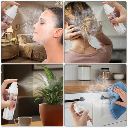 Cosywell Fine Mist Spray Bottles 3.5oz/105ml 5 Pack Leak Proof Mister Spray Bottle Refillable Plastic Hair Spray Bottle for Perfume Skincare Toners Water Cosmetics (Clear) - color: A-Clear