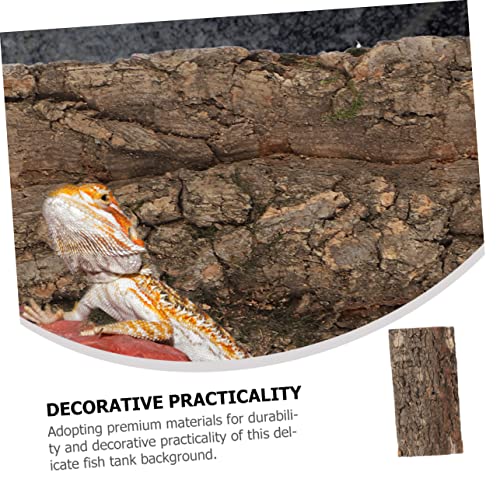 Happyyami Pet Fish Tank Landscaping Reptile Bark Fish Tank Decorations Reptile Background for Terrarium Decorative Background for Aquarium Terrarium Accessories Aquarium Decorative Board