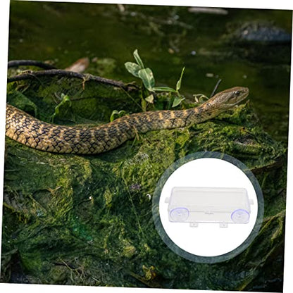 BESPORTBLE 1pc Suction Cup Reptile Feeder Dish Acrylic Food and Water Bowl for Tortoises Lizards and Pets Easy to Clean Feeding Basin for Reptiles