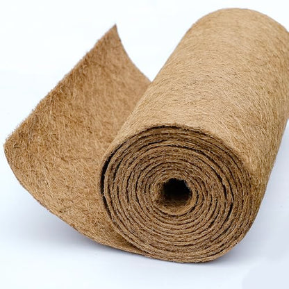 Coco Liner Roll, Yarrdfir 12x40 inch Natural Coconut Liners for Planter Flower Basket, Reptile Carpet, Natural Coconut Fiber mat, Garden Decoration, Animal pet pad - size: 1 Count (Pack of 1)