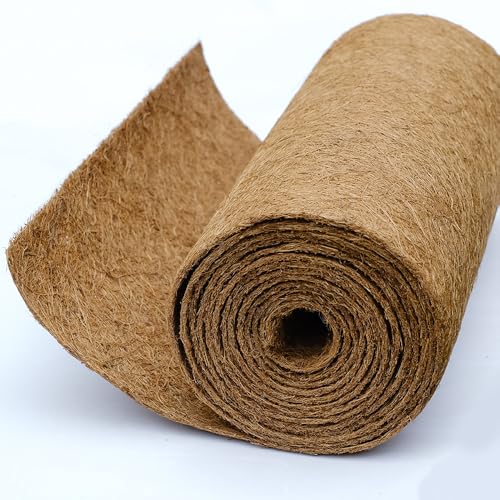 Coco Coir Liner, 12x80 inch Natural Coconut Liners for planters Flower Basket, Reptile Carpet, Natural Coconut Fiber mat, Garden Decoration, Animal pet pad, Snow Mat - size: 12x80 Inch (Pack of 1)