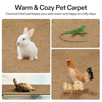 VIVOSUN Coco Coir Liner 12x80 in, 100% Natural Coconut Fiber Mat, Thickened Coco Liner Roll for Planters, Hanging Baskets, Garden Decoration, DIY Crafts, Pet Pads & Reptile Carpet (Pack of 2) - size: 12"W x 80"L (Pack of 2)