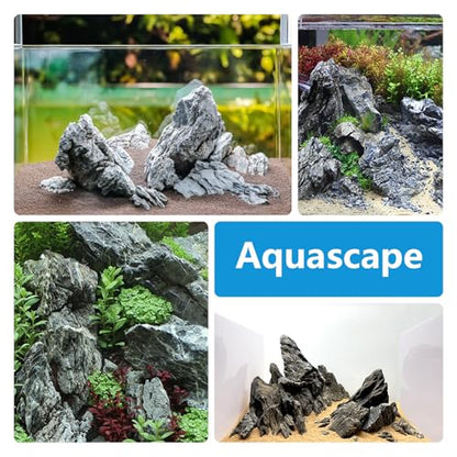 KINGRUI Natural Aquarium Rocks Seiryu Rock Stone 20lb Dragon Stone for Aquarium Landscaping Models Fish Tank Decoration Reptile and Amphibian enclosures 3 to 7 inch - size: 20lb(3-7inch)