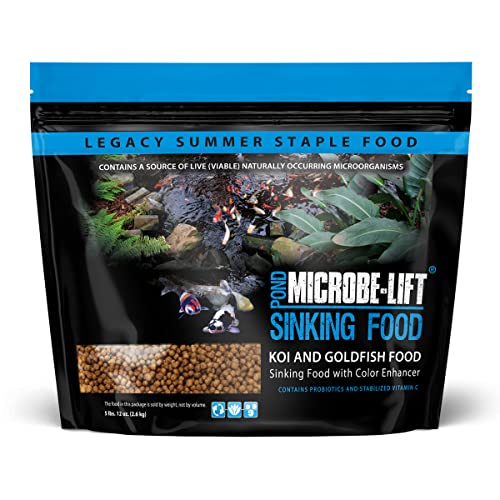 MICROBE-LIFT MLLSPLG Sinking Fish Food Pellets for Ponds, Water Gardens, and Fountains, for Live Goldfish and Koi, 5.75 Pounds - size: 5.75 Pound (Pack of 1)