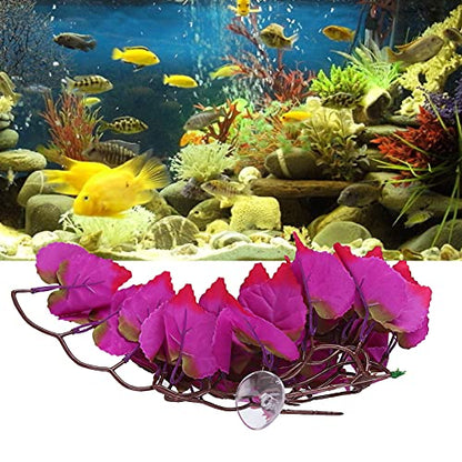 Artificial Reptile Plants, Terrarium Hanging Plants Vines Artificial Leaves Habitat Decorations with Suction Cup for Bearded Dragon Hermit Crab Lizard Snake Geckos Chameleon - size: T-1034J1