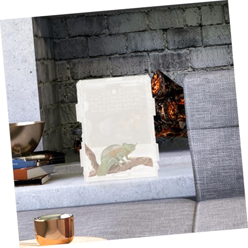balacoo 1pc Acrylic Reptile Box Transparent Feeding Habitat for Spiders Snakes and Pets Lightweight Breeding Case Light Transmission for Transporting and Observing Pets