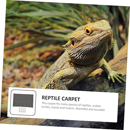 Milisten Reptile Terrarium Liner Reptile Substrate Liner Non Adhesive Mats Lizard Carpet Mat Polyester Supply