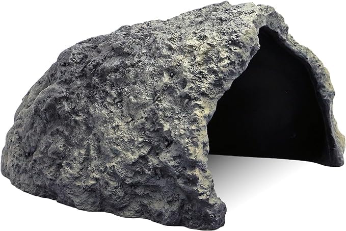 Oversize Resin Rock hides and Caves are Perfect for Oversized Reptiles, Creating a Natural Habitat in Reptile Aquariums. Ideal for Bearded Dragons, Snakes, Tortoises, and Other Terrarium Reptiles