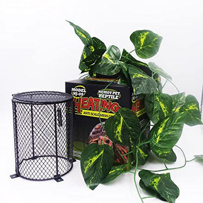Reptile Lamp Cover Heat Mesh Cage Reptile Heating Lampshade Anti-Scald Lamp Mesh Cover for Pet Amphibian Snake Lizard Turtle