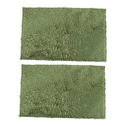 2pcs Reptile Carpet Substrate Liner Natural Simulation Moss Terrarium Mat for Turtles Snakes Lizards Comfortable Habitat Cushion for Reptiles Easy to Clean