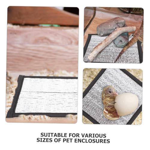 WOONEKY Outdoor Animal Heating Pad Insulation Film Pet Reptile Heating Pad Energy Efficient Easy Maintenance - size: 16.00X16.00X0.10CM