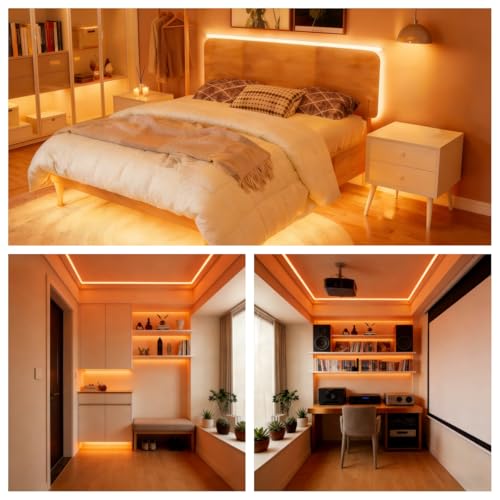 Ultra-Narrow 3mm USB COB LED Strip Lights Self-Adhesive, Kitchen Cabinets, Bedroom, Gaming Desk (Yellow, 6ft) - color: Yellow, size: 6ft