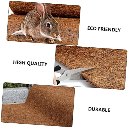 FRCOLOR Natural Reptile Carpet Mat Non-Slip Coconut Fiber Liner for Terrarium Reptile Climb Mat Durable Moisture Retaining Safe for Lizards Snakes and Turtles